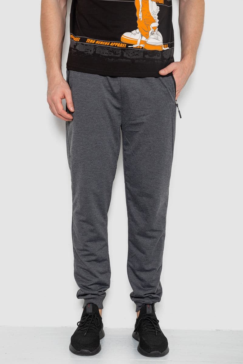 Спорт чоловічі штани, колір темно-сірий, 244R41285 - зображення 1