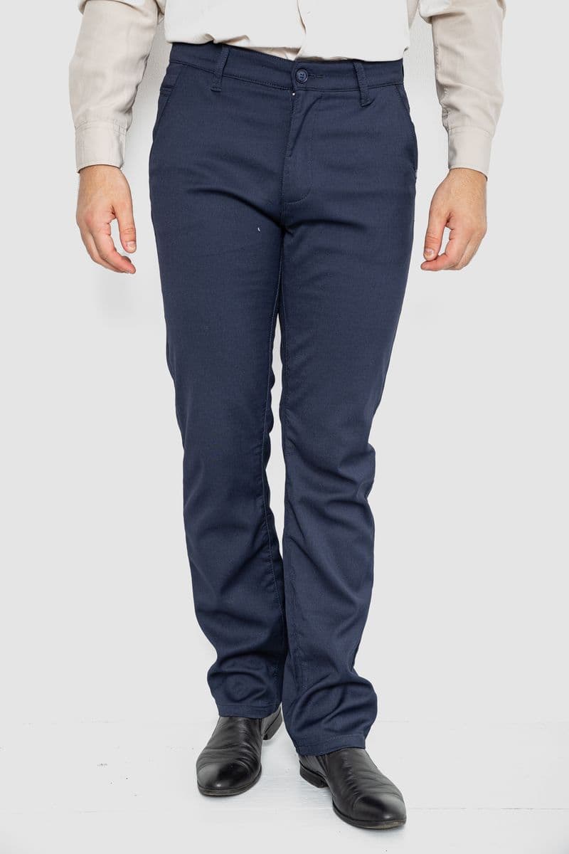 Штани чоловічі класичні, колір темно-синій, 244RFH307-2 - зображення 1