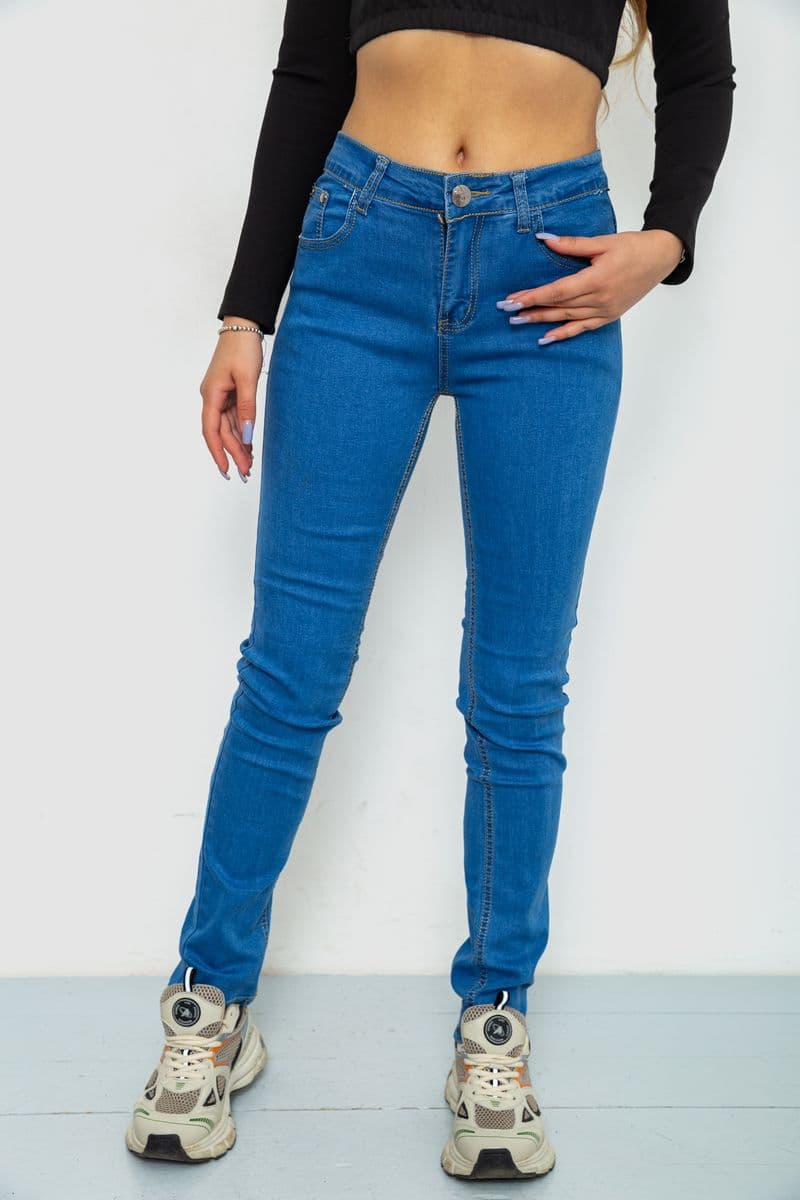 Джинси жіночі, колір синій, 244R1008 - зображення 1