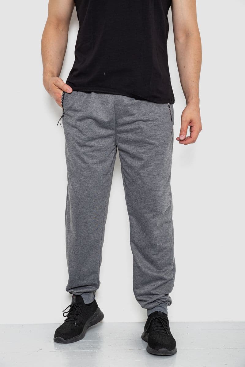 Спорт чоловічі штани, колір сірий, 244R41382 - зображення 1