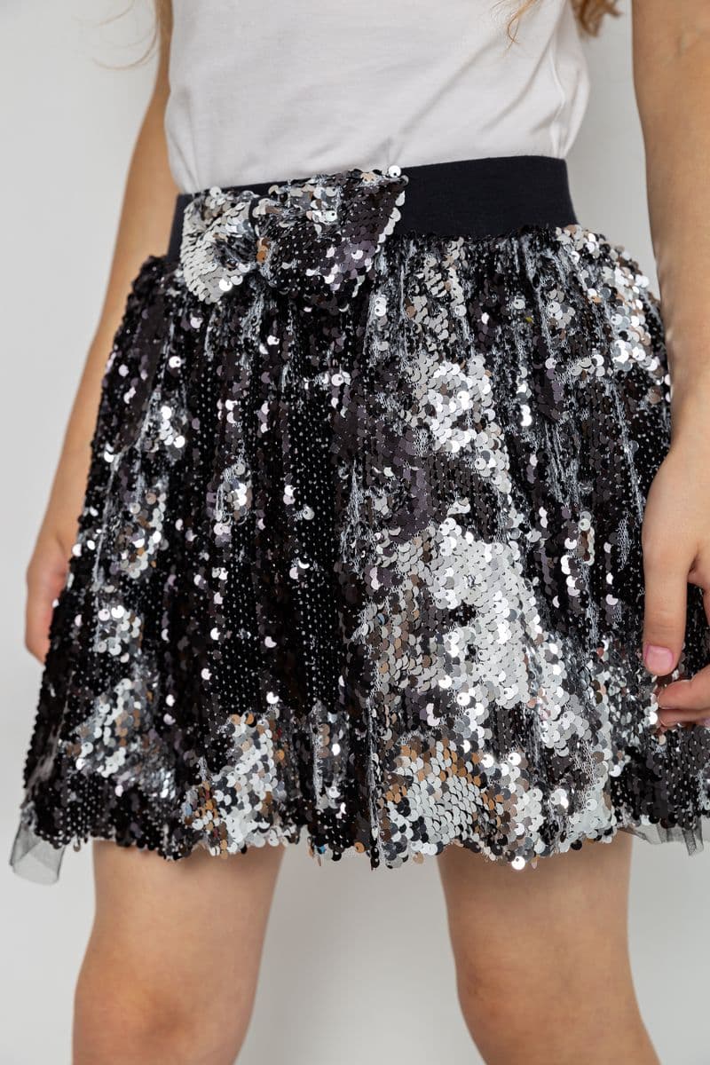 Спідниця дитяча ошатна, колір чорний, 247R417-1 - зображення 1