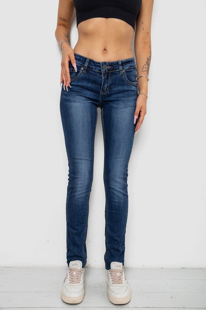 Джинси жіночі, колір синій, 244RA605 - зображення 1