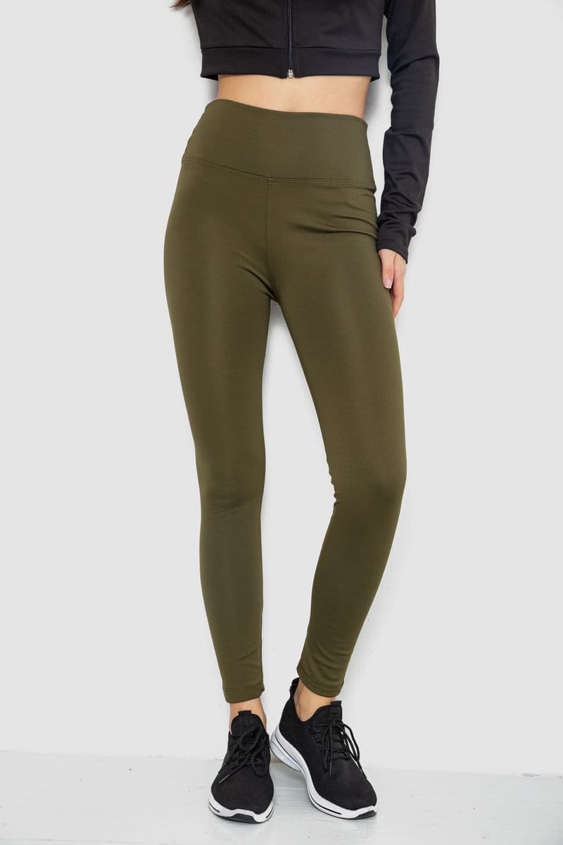 Лосини утеплені, колір хакі, 243R051-5 - зображення 1