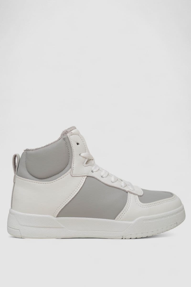 Кросівки жіночі зимові на хутрі, колір сіро-білий, 248RAD300 - зображення 1