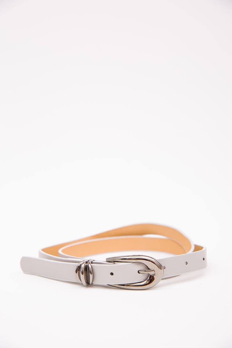 Класичний жіночий ремінь, сірого кольору, 196RL1510W23 - зображення 1