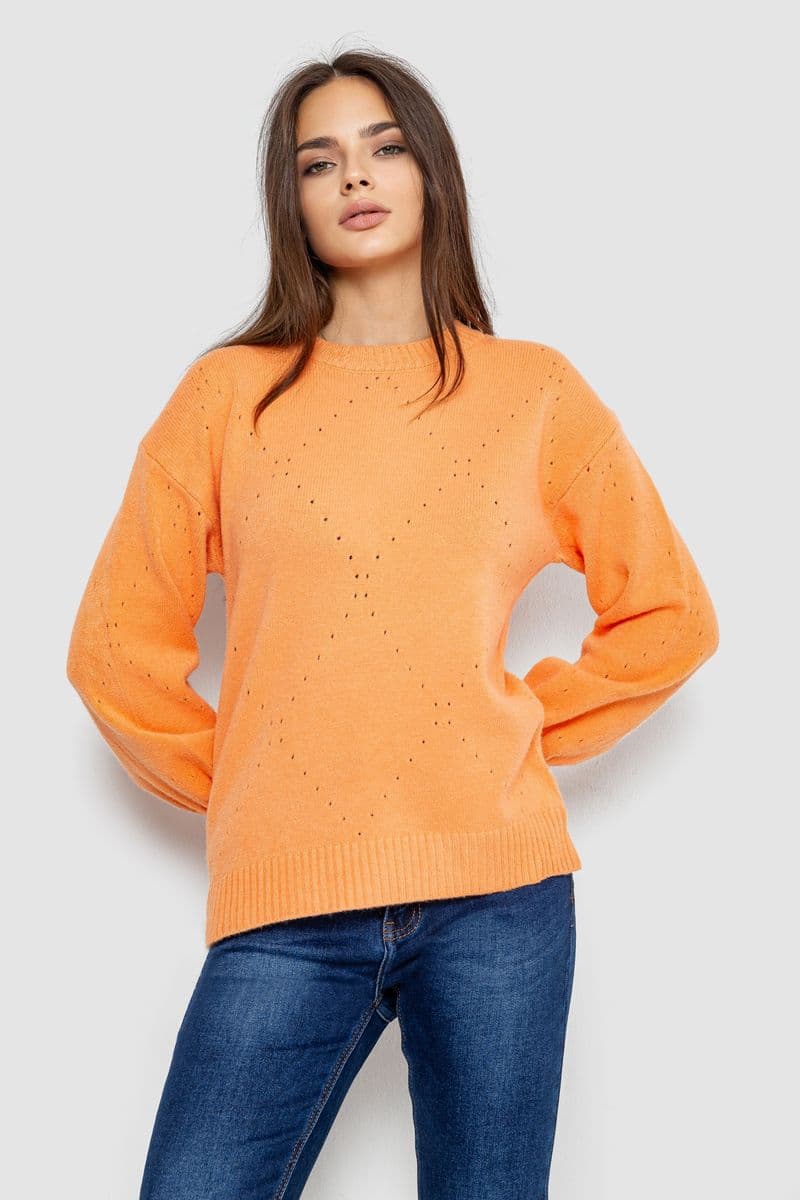 Светр жіночий, колір помаранчевий, 244R2026-8 - зображення 1