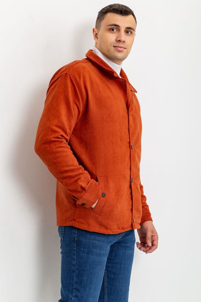 Вітровка чоловіча на кнопках, колір теракотовий, 131R3022 - зображення 1