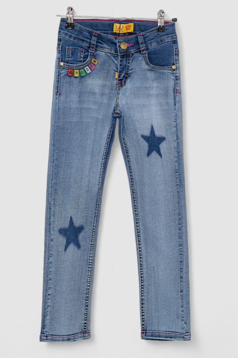 Джинси для дівчаток, колір світло-синій, 247R3815 - зображення 1
