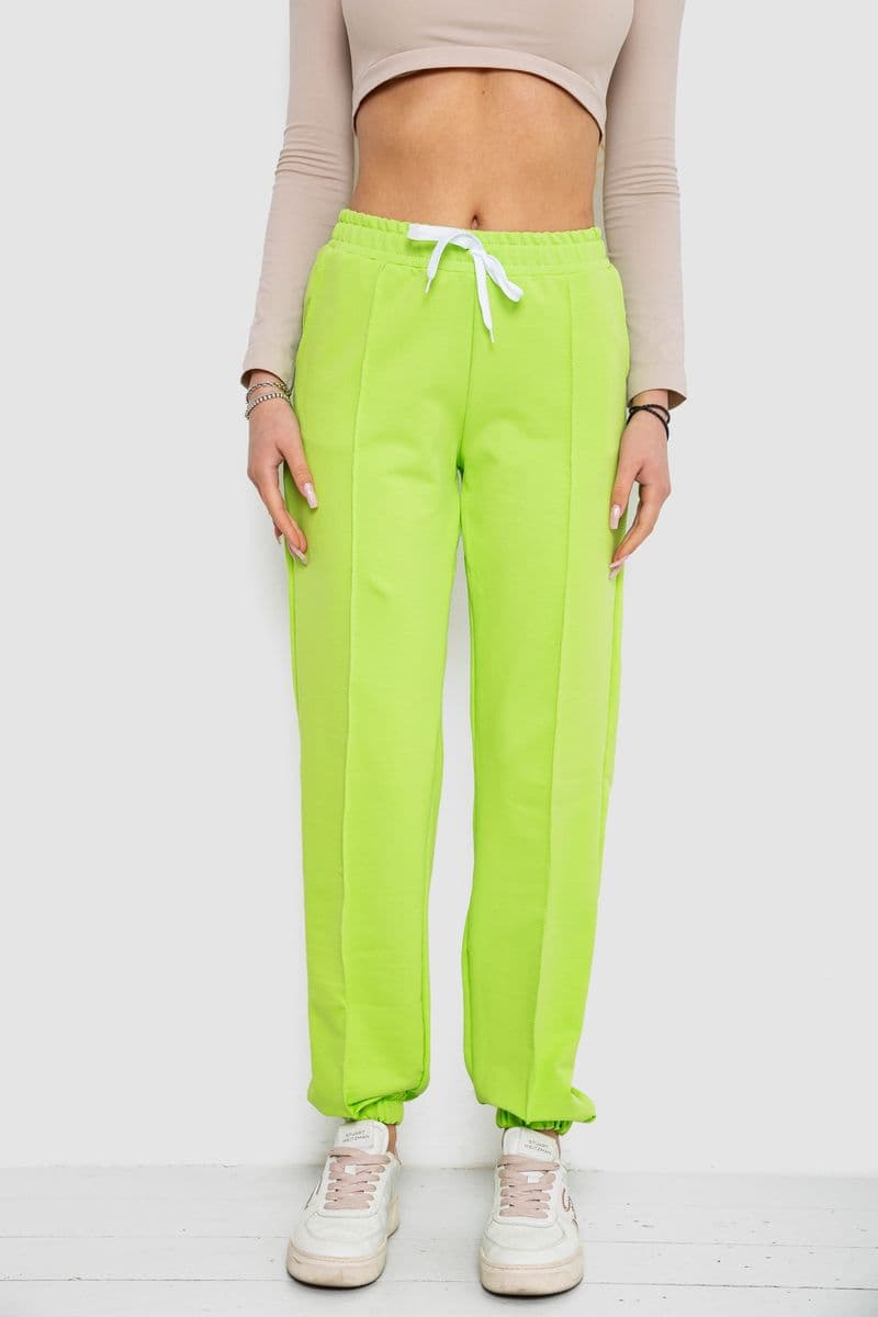 Спортивні штани жіночі, колір салатовий, 247R4670-1 - зображення 1