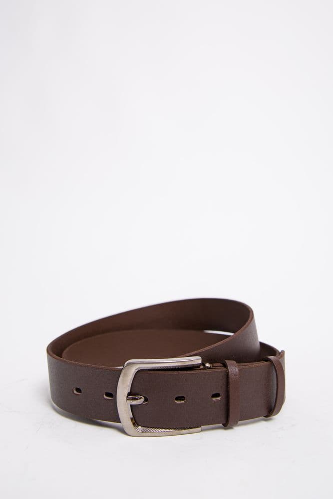 Чоловічий ремінь з еко-шкіри, коричневого кольору, 196R40S1W12 - зображення 1