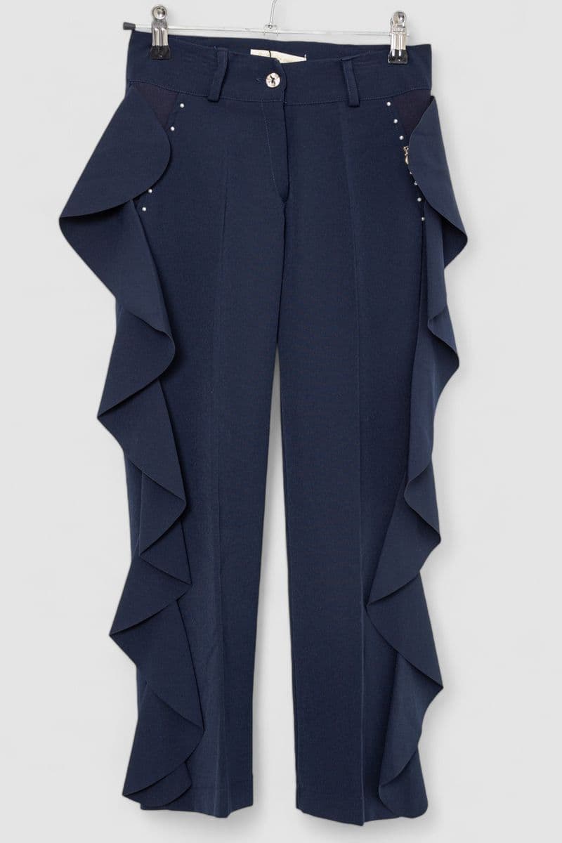 Штани дитячі ошатні, колір синій, 247R3824 - зображення 1