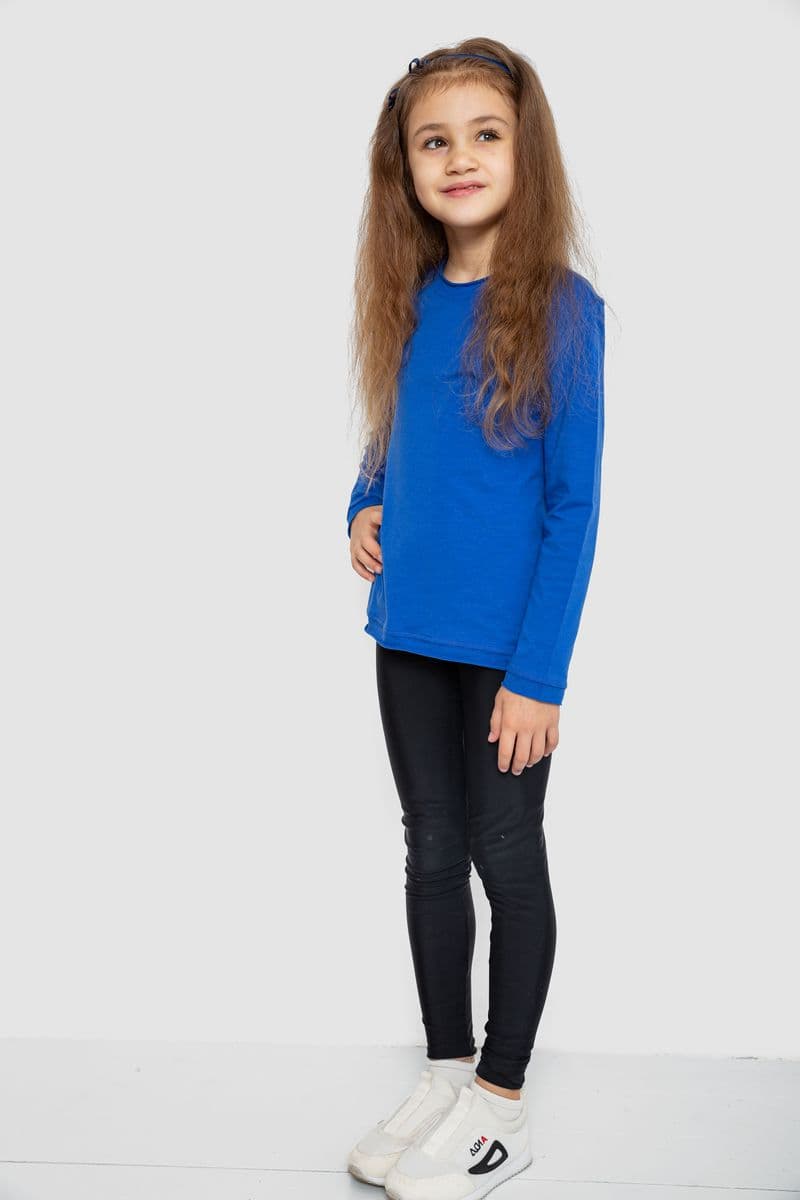 Лонгслів однотонний унісекс, колір синій, 102R1532 - зображення 1