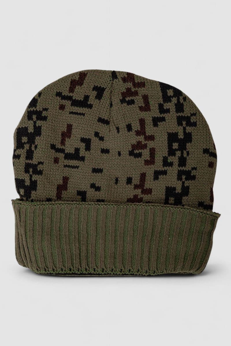 Шапка чоловіча камуфляж на хутрі, колір хакі, 244RM49 - зображення 1