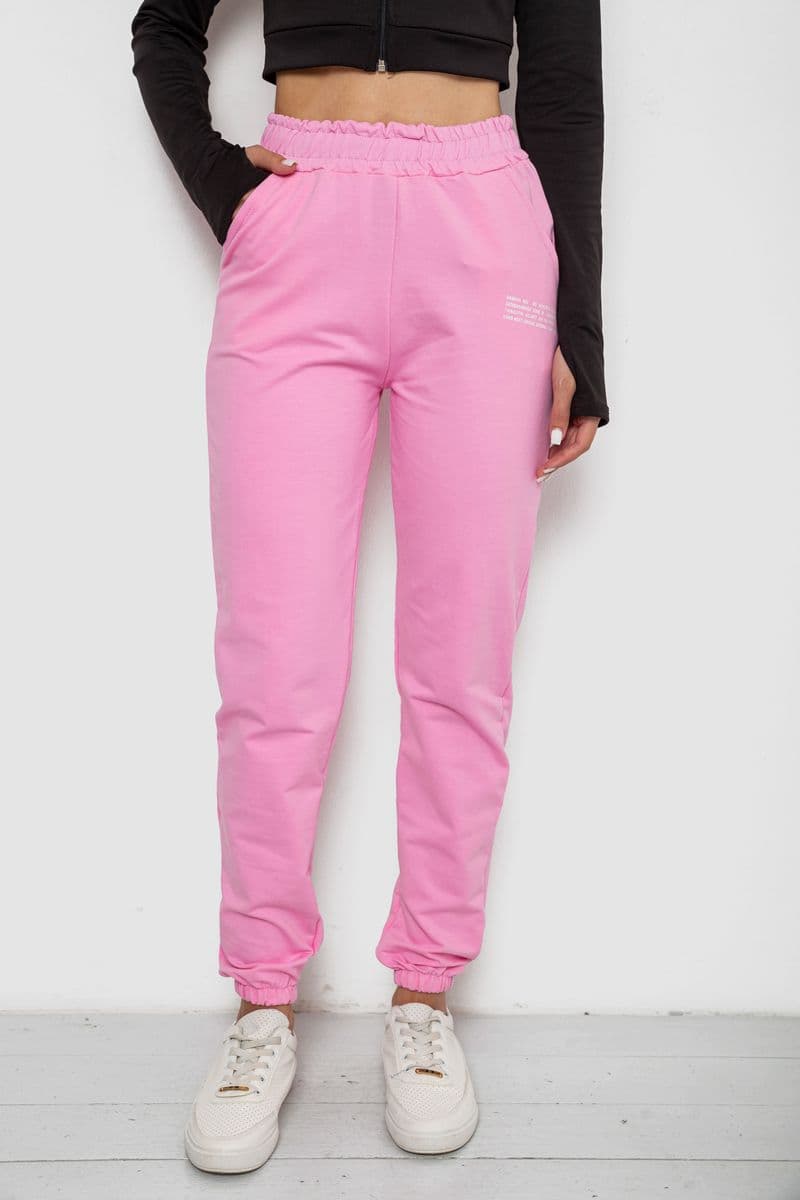 Спортивні штани жіночі, колір рожевий, 238R5052 - зображення 1