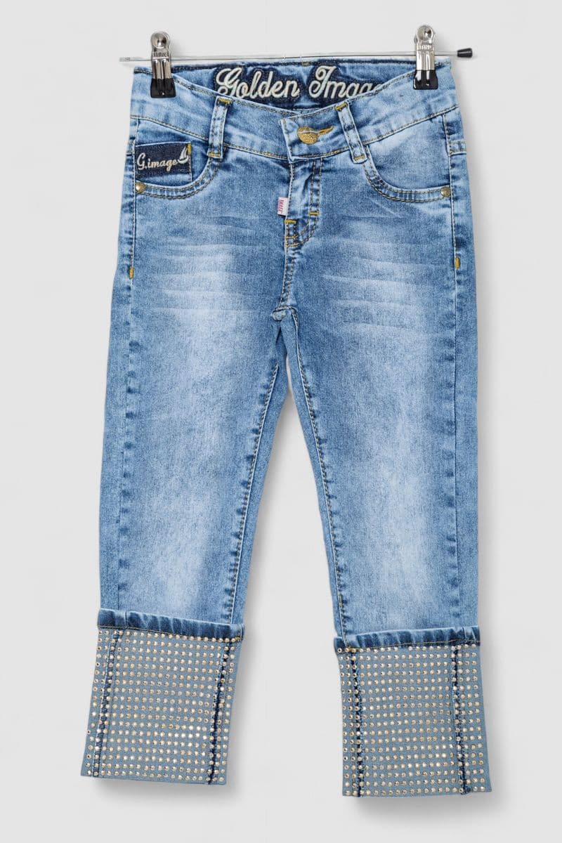 Джинси для дівчаток, колір блакитний, 247R2834 - зображення 1
