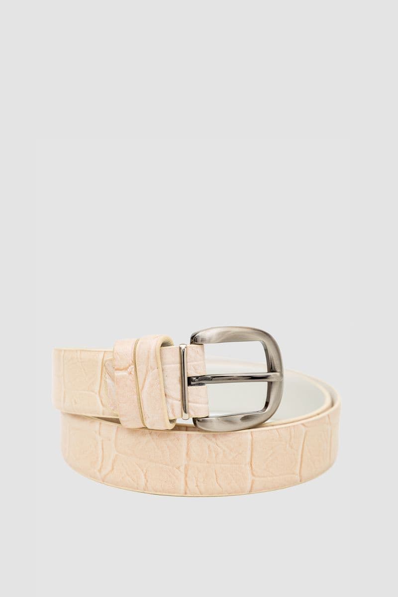Ремінь жіночий, колір світло-бежевий, 196R3510W1 - зображення 1