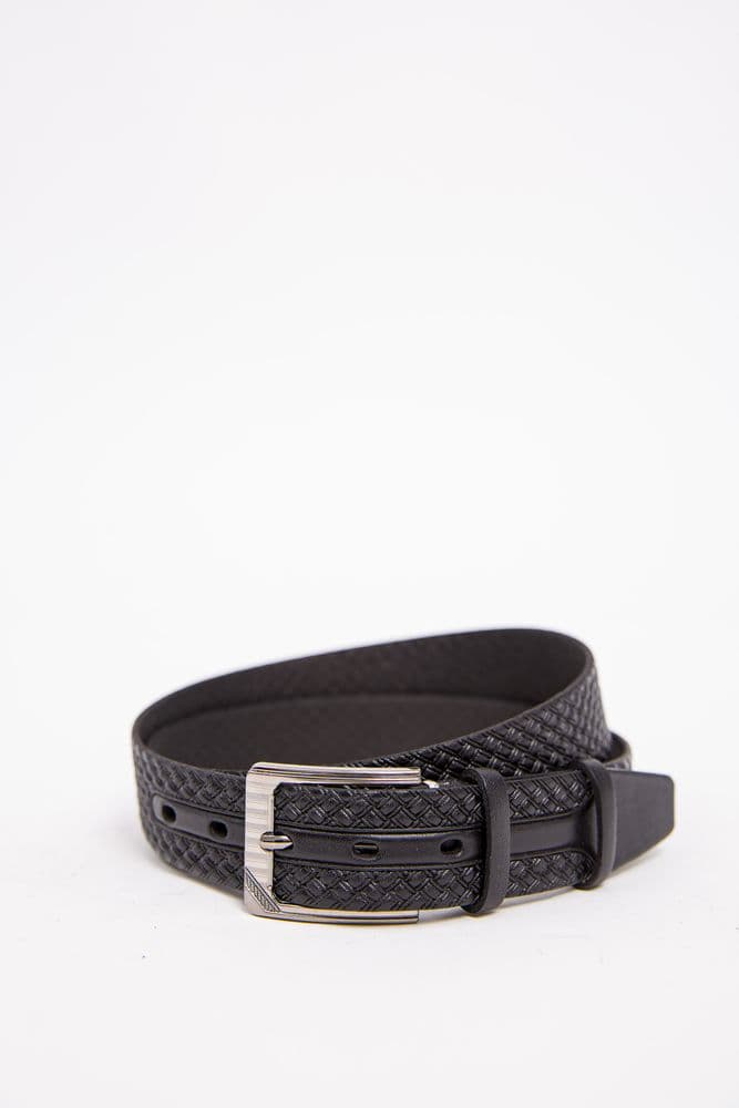 Чорний чоловічий ремінь, з класичною пряжкою, 196R35U1W79 - зображення 1