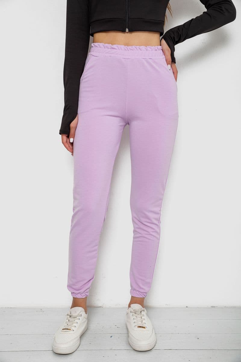 Спортивні штани жіночі, колір бузковий, 238R345 - зображення 1