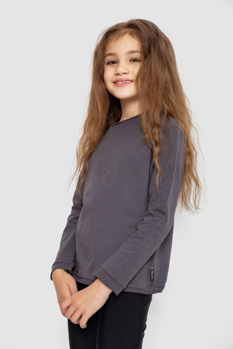 Лонгслів однотонний унісекс, колір сірий, 102R1532 - зображення 1