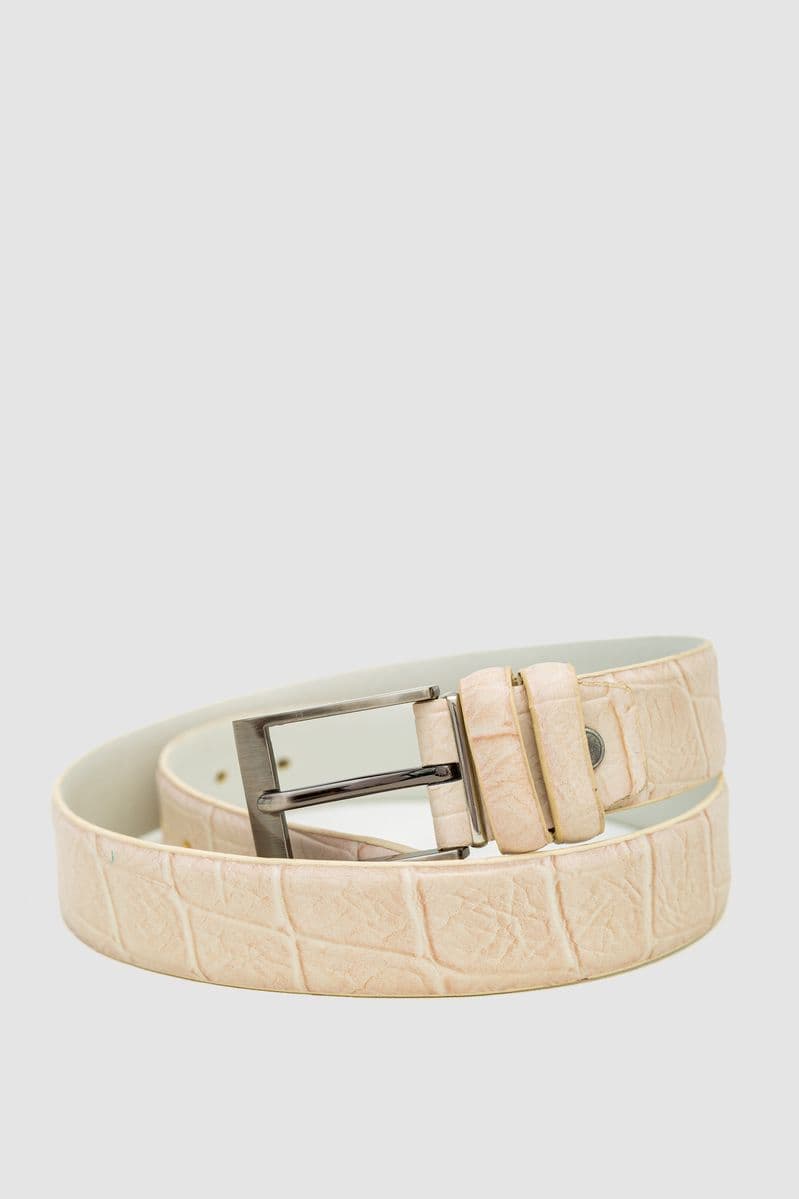 Ремінь жіночий, колір світло-бежевий, 196R3510W1-1 - зображення 1