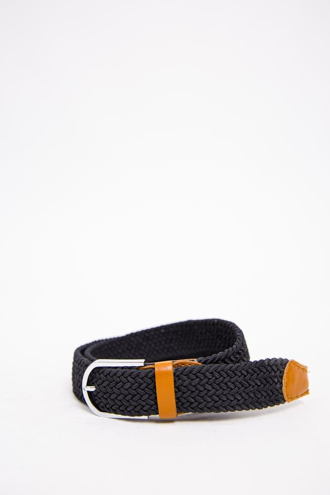 Ремінь з тканини, унісекс чорного кольору, 196R35T1W-1 - зображення 1