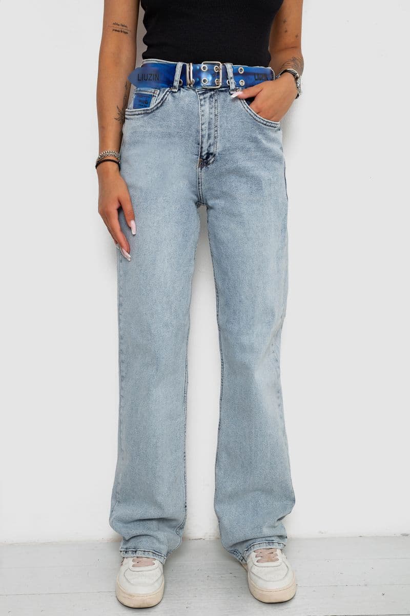 Джинси жіночі, колір блакитний, 244R00642 - зображення 1