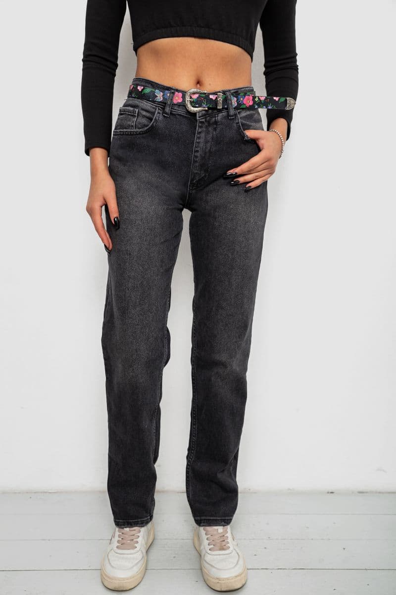 Джинси жіночі Boyfriend, колір чорний, 244R1258 - зображення 1
