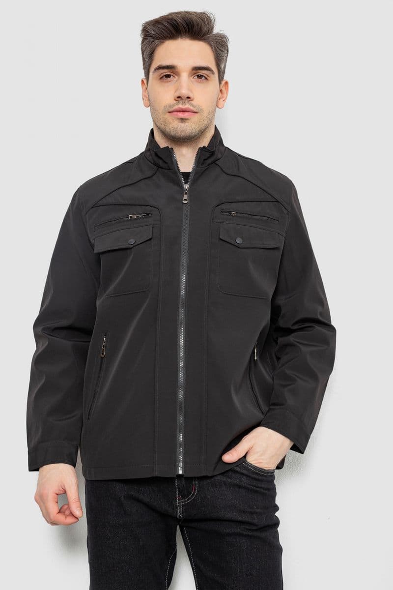 Куртка чоловіча демісезонна, колір чорний, 244R316K - зображення 1