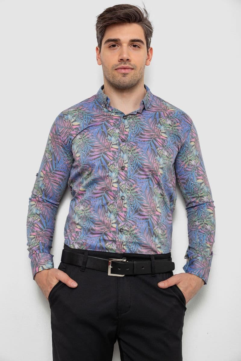Сорочка чоловіча з принтом, колір різноколір, 214R3221 - зображення 1
