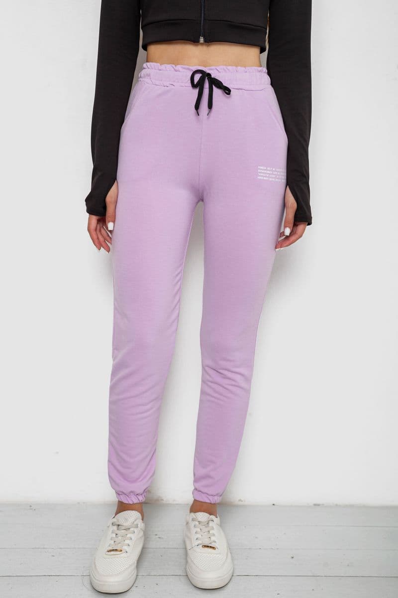 Спортивні штани жіночі, колір бузковий, 238R5052-1 - зображення 1