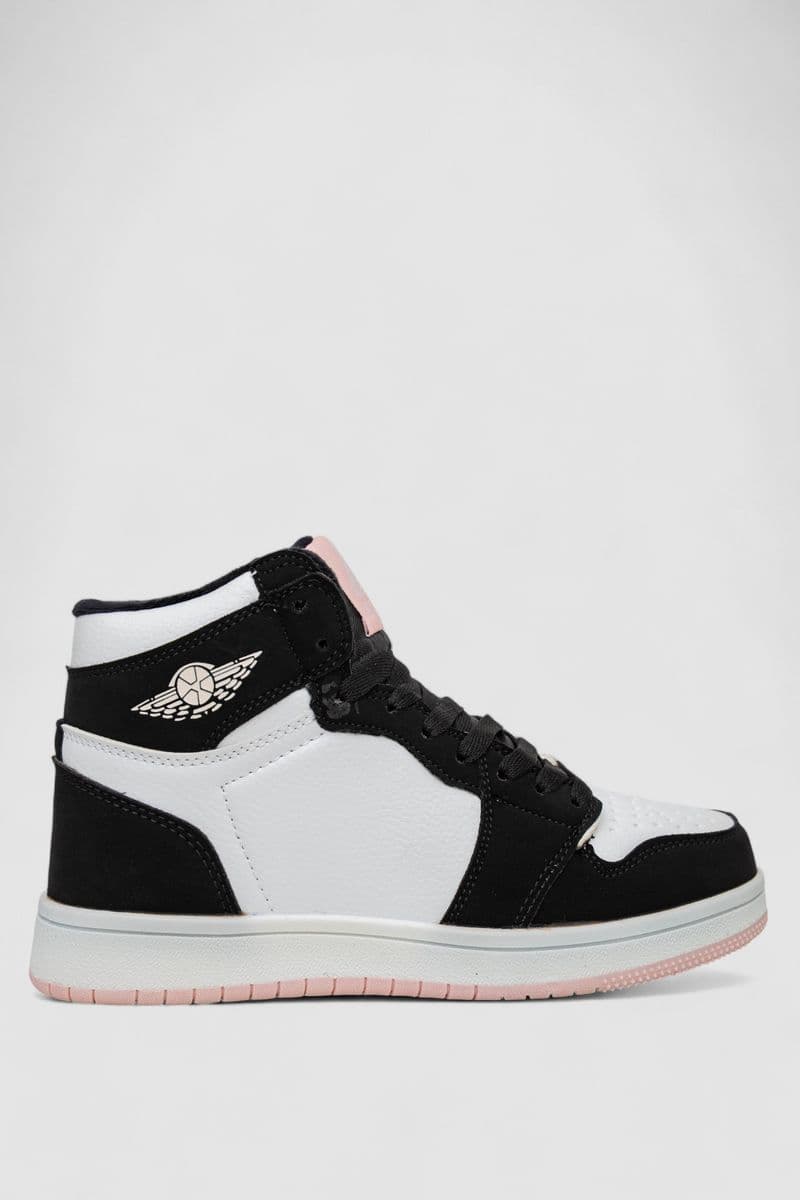 Кросівки жіночі зимові на хутрі, колір біло-чорний, 248RHB470-3 - зображення 1