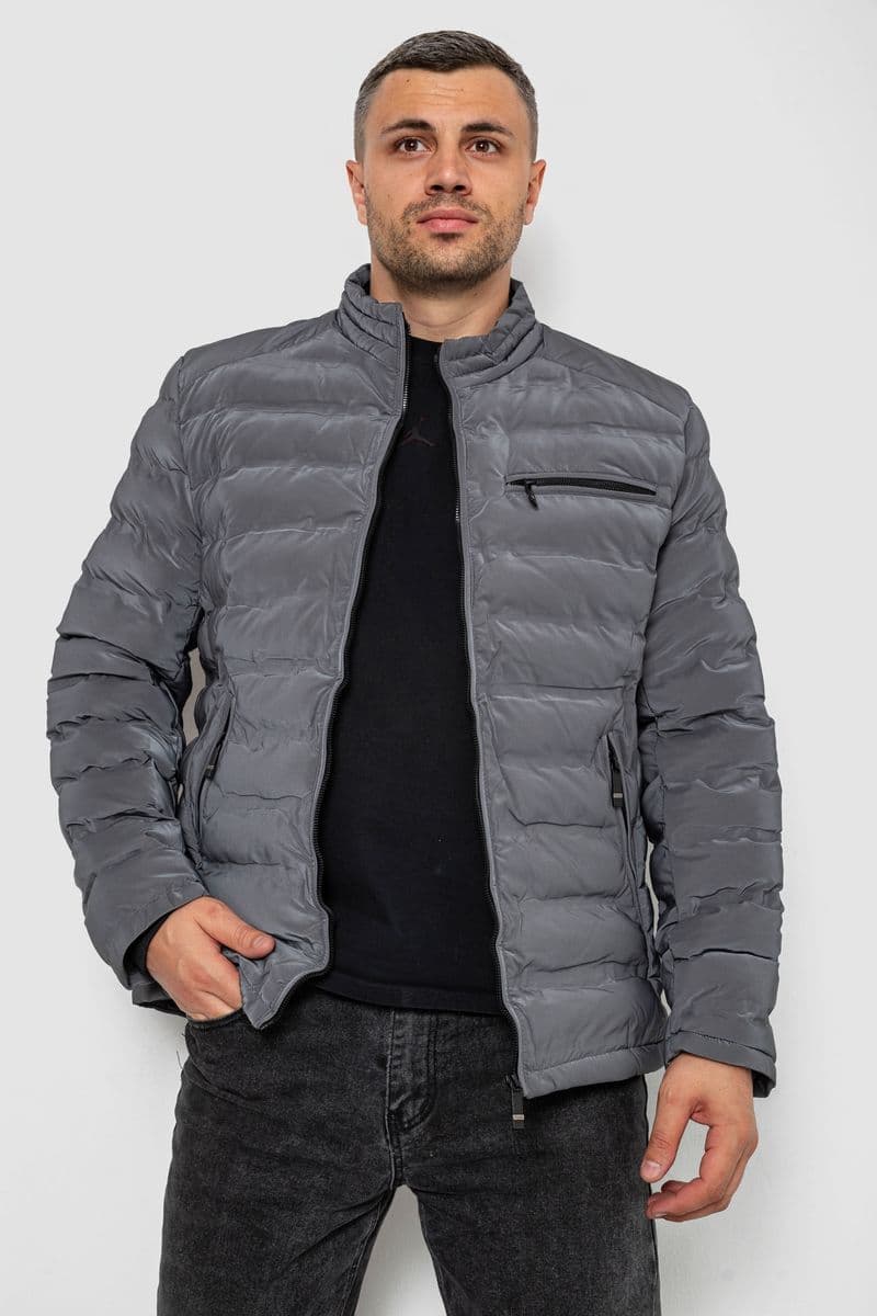 Куртка чоловіча демісезонна, колір сірий, 214R822К - зображення 1