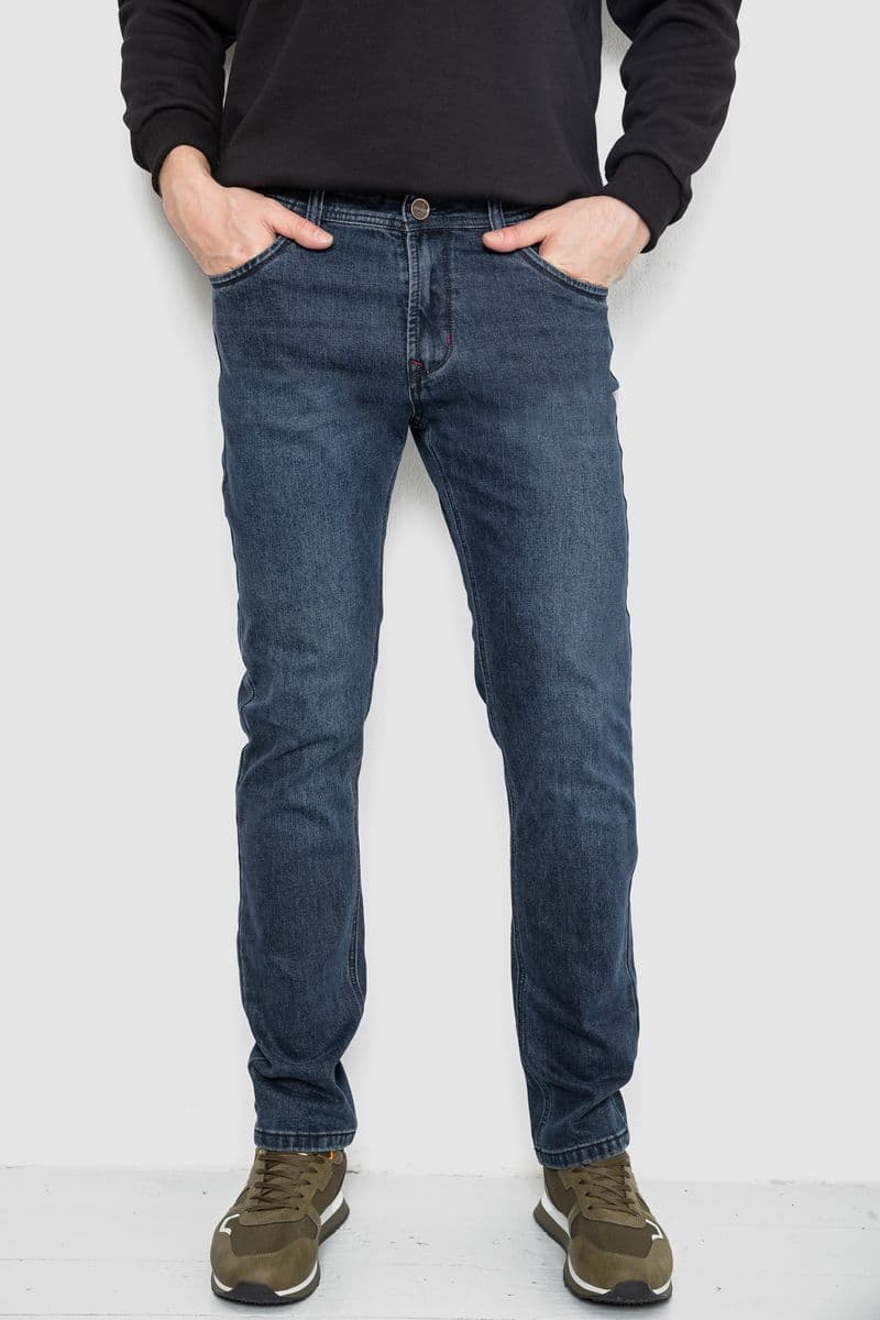Джинси чоловічі демісезонні, колір темно-синій, 243R8689-3 - зображення 1