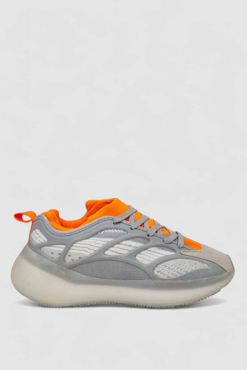 Кросівки чоловічі, колір сіро-помаранчевий, 248RCX600 - зображення 1