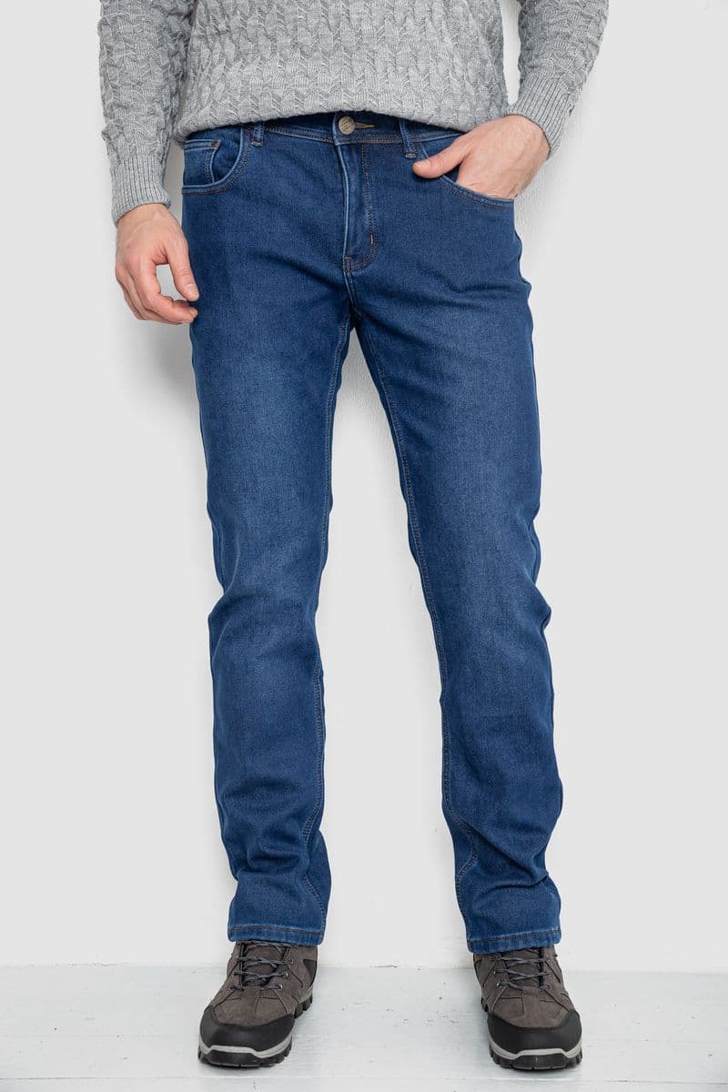 Джинси чоловічі на флісі, колір синій, 254R2406 - зображення 1