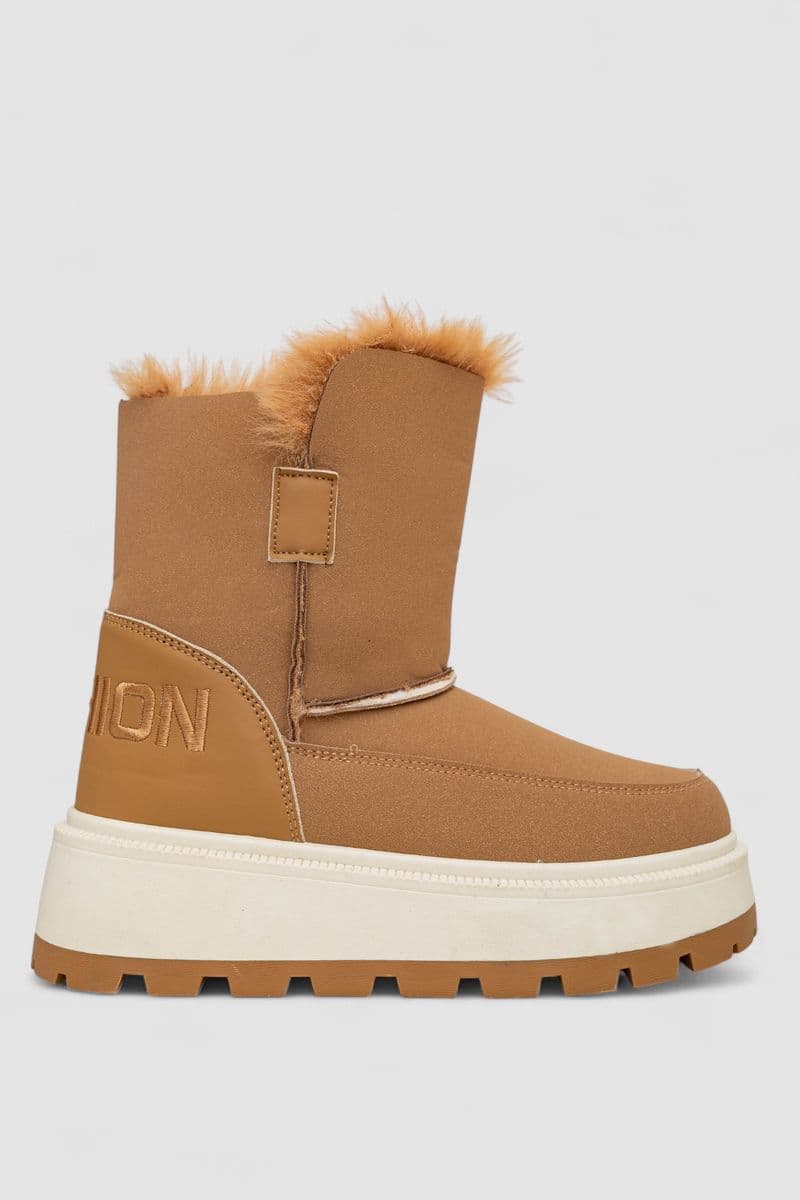 Уггі жіночі зимові на хутрі, колір коричневий, 243R-A - зображення 1