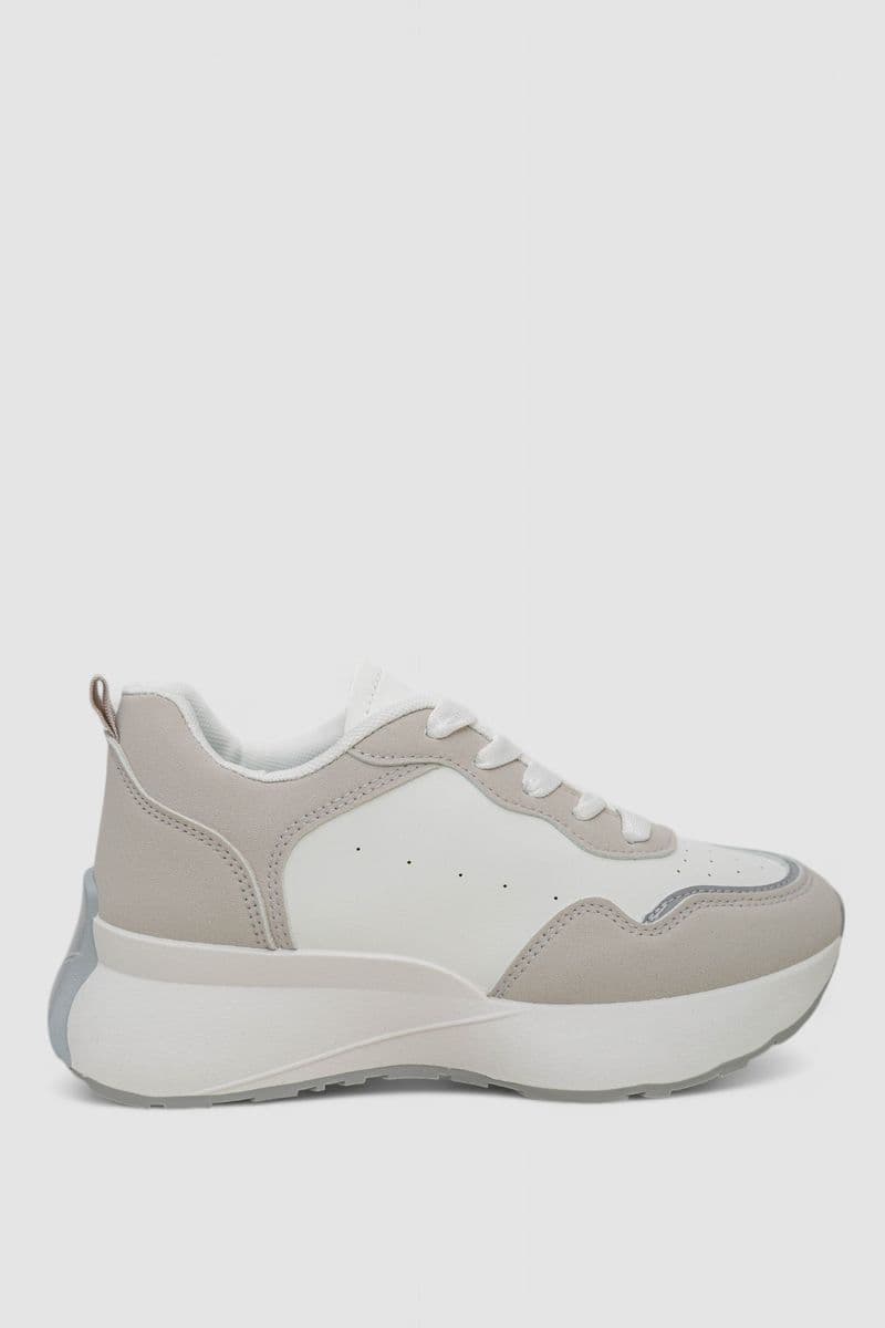 Кросівки жіночі, колір біло-сірий, 248RXM60 - зображення 1