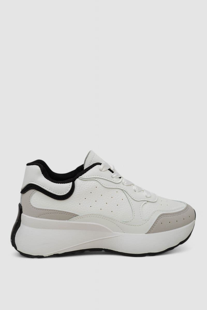 Кросівки жіночі, колір біло-сірий, 248RXM30-86 - зображення 1