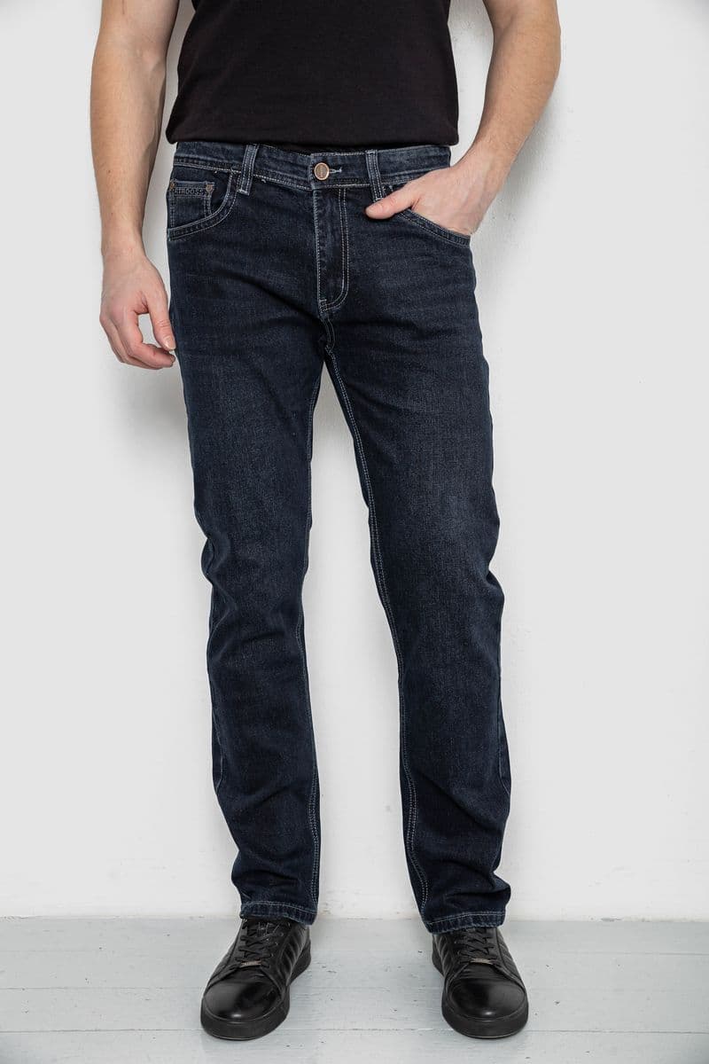 Джинси чоловічі демісезонні, колір темно-синій, 243R8136 - зображення 1