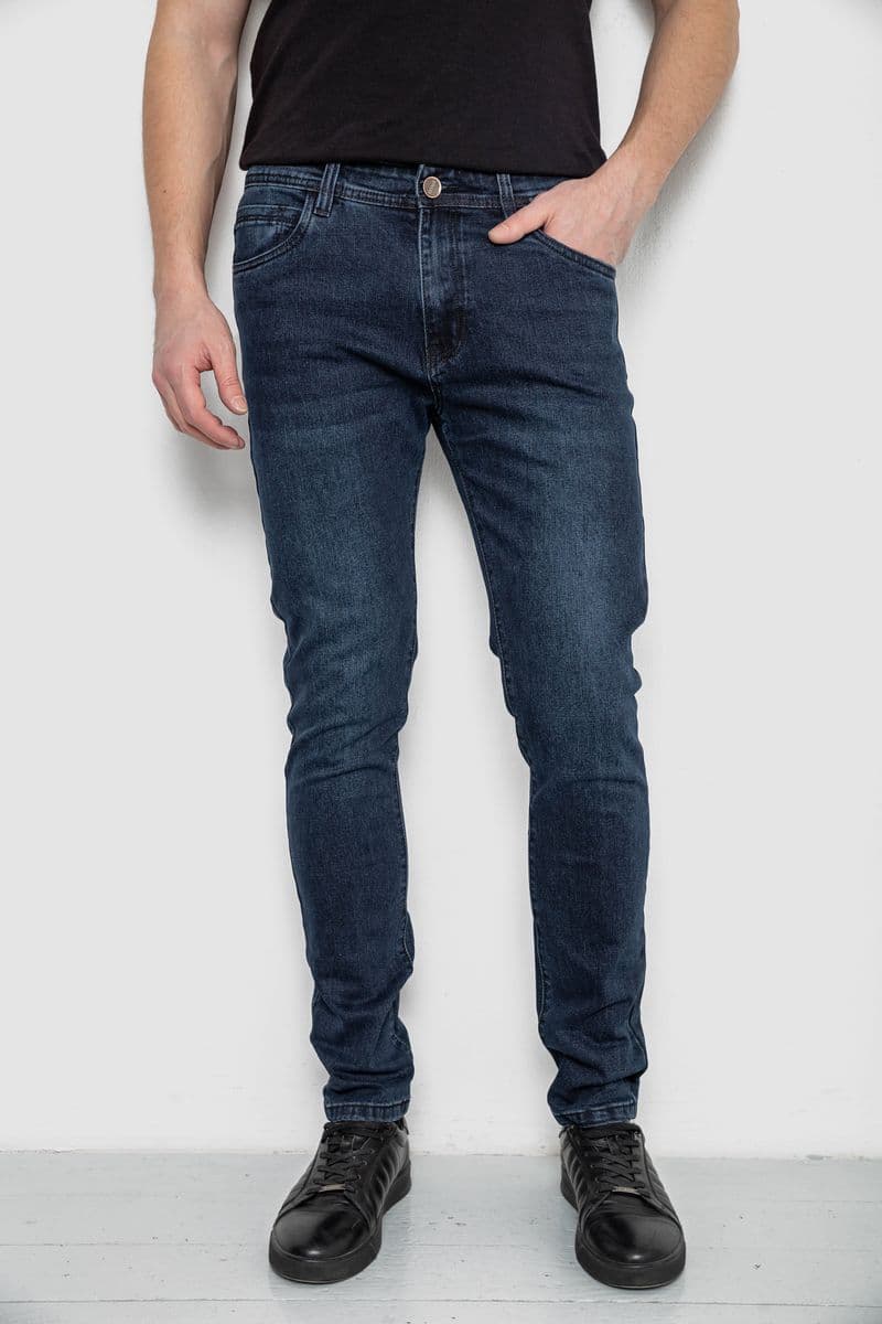 Джинси чоловічі демісезонні, колір темно-синій, 243R8689-6 - зображення 1