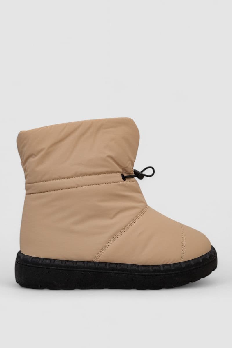 Дутики жіночі зимові на хутрі, колір чорно-бежевий, 248RFM11 - зображення 1