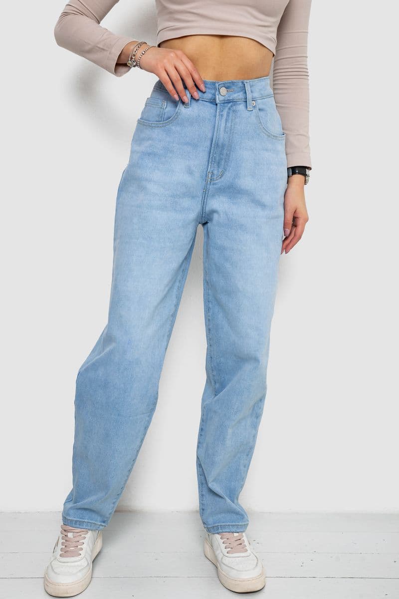 Джинси жіночі MOM, колір блакитний, 255RM580 - зображення 1