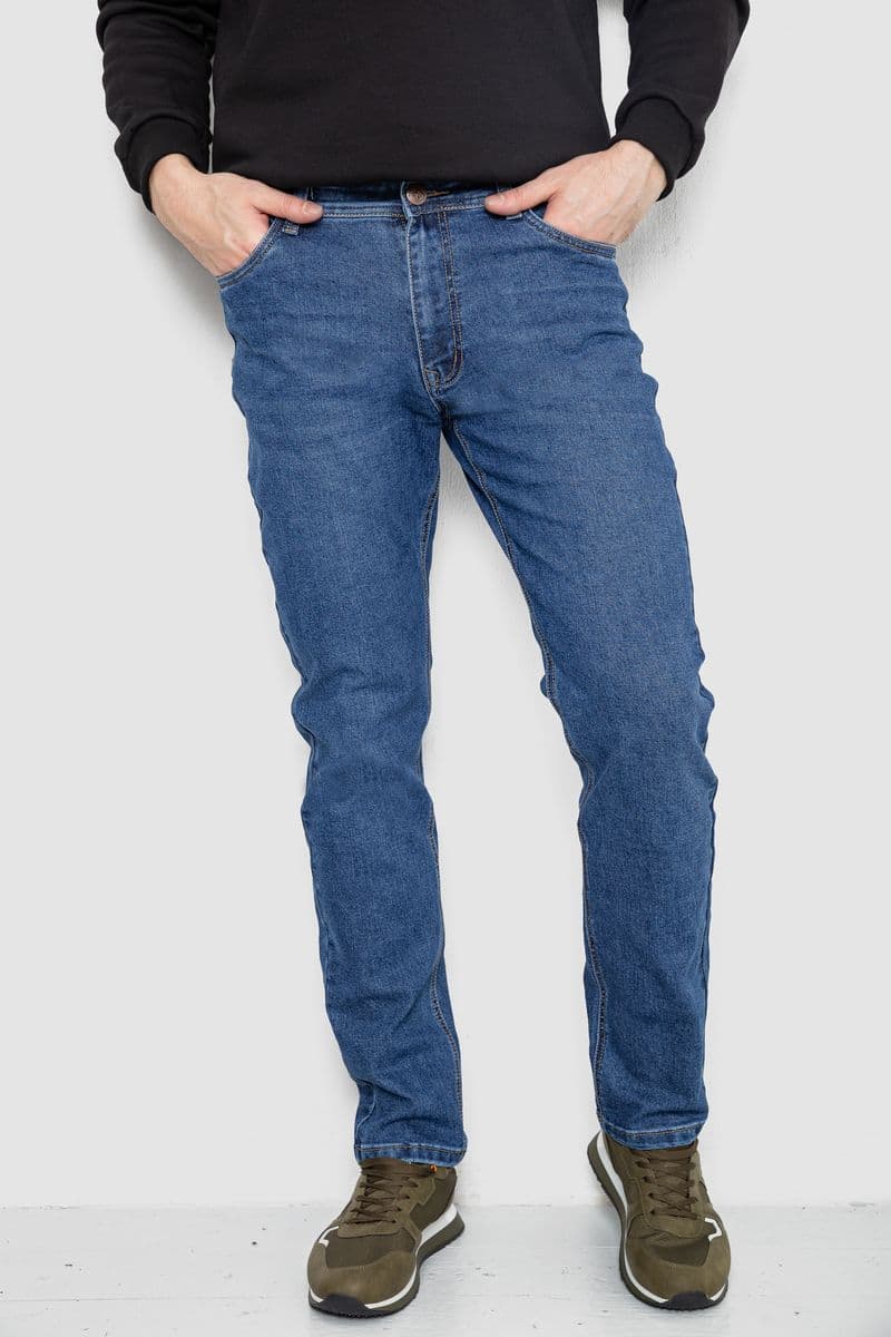 Джинси чоловічі демісезонні, колір синій, 243R8058 - зображення 1