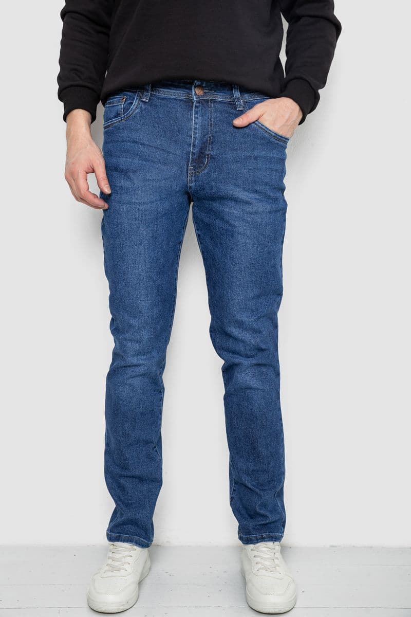 Джинси чоловічі демісезонні, колір синій, 243R8051 - зображення 1