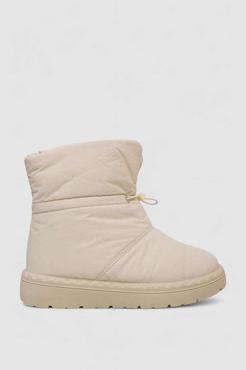 Дутики жіночі зимові на хутрі, колір бежевий, 248RFM11 - зображення 1