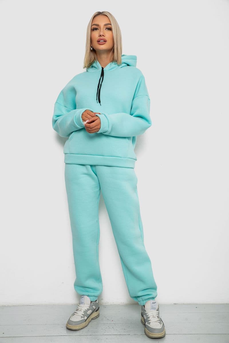 Спортивний костюм жіночий на флісі, колір м'ятний, 238R5726 - зображення 1