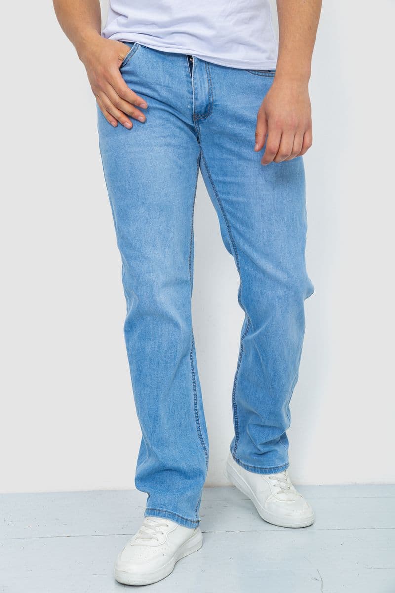 Джинси чоловічі тонкі літні, колір блакитний, 244R8084 - зображення 1