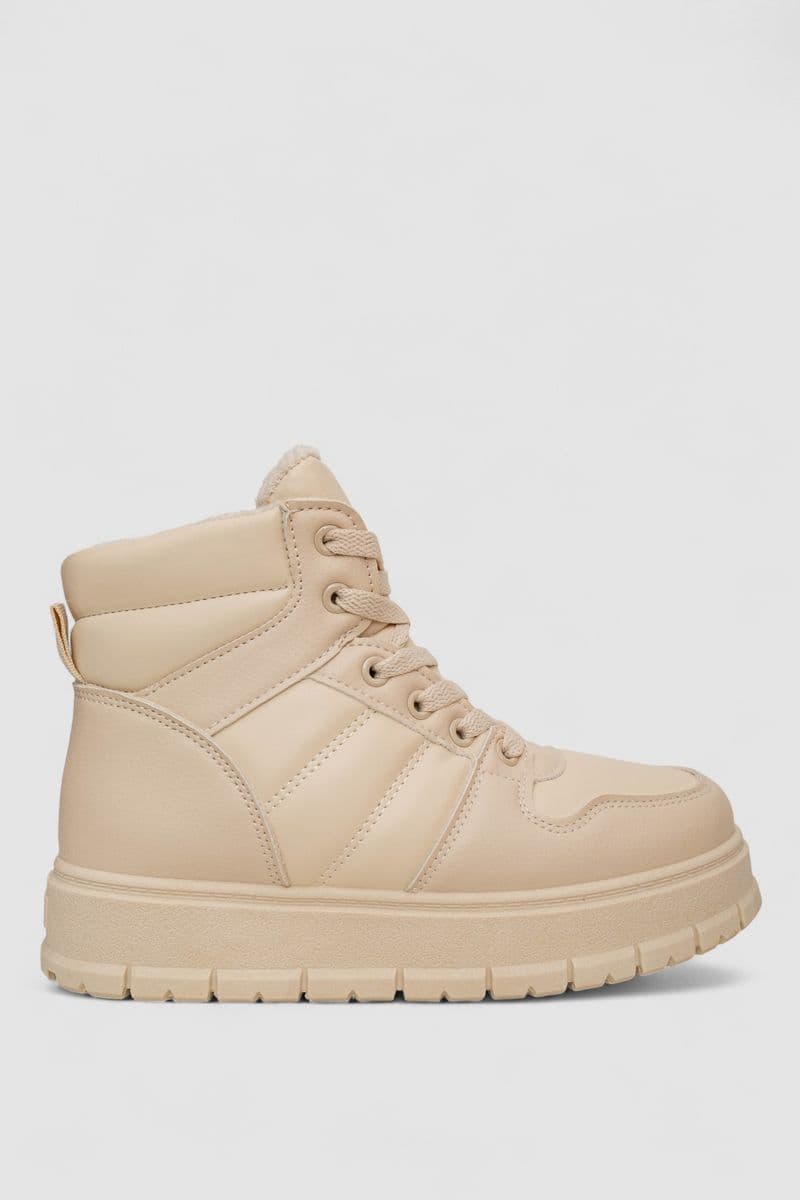 Кросівки жіночі зимові, колір бежевий, 248RBL2 - зображення 1