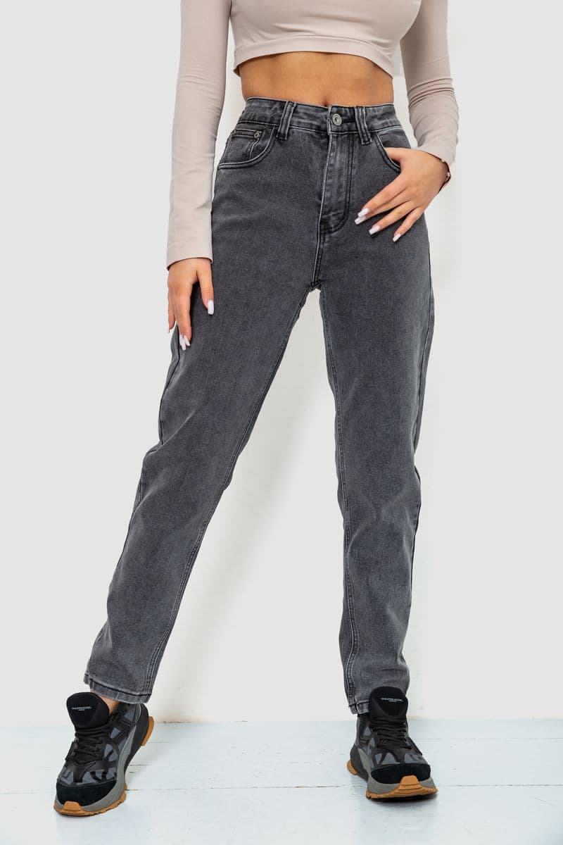 Джинси жіночі MOM, колір сірий, 244R8570 - зображення 1