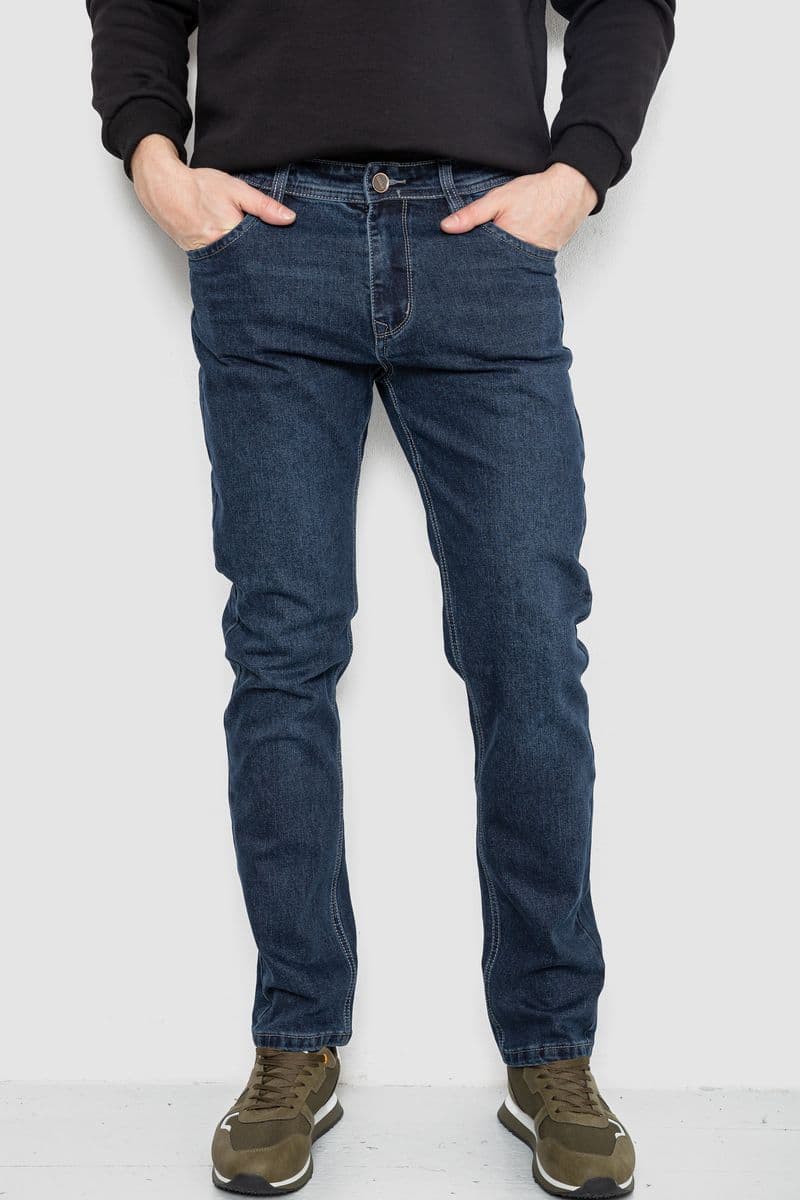 Джинси чоловічі демісезонні, колір темно-синій, 243R8689-4 - зображення 1